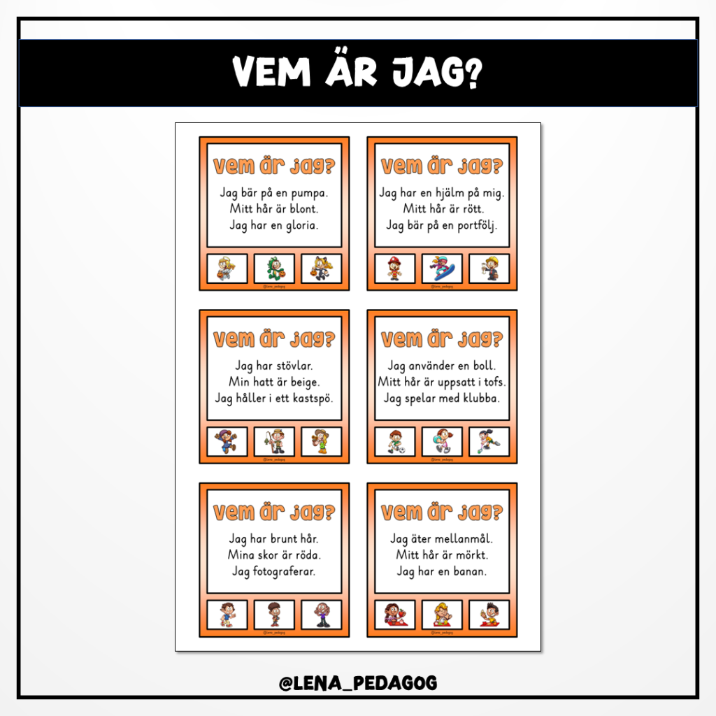 Vem är jag? barn – nypkort