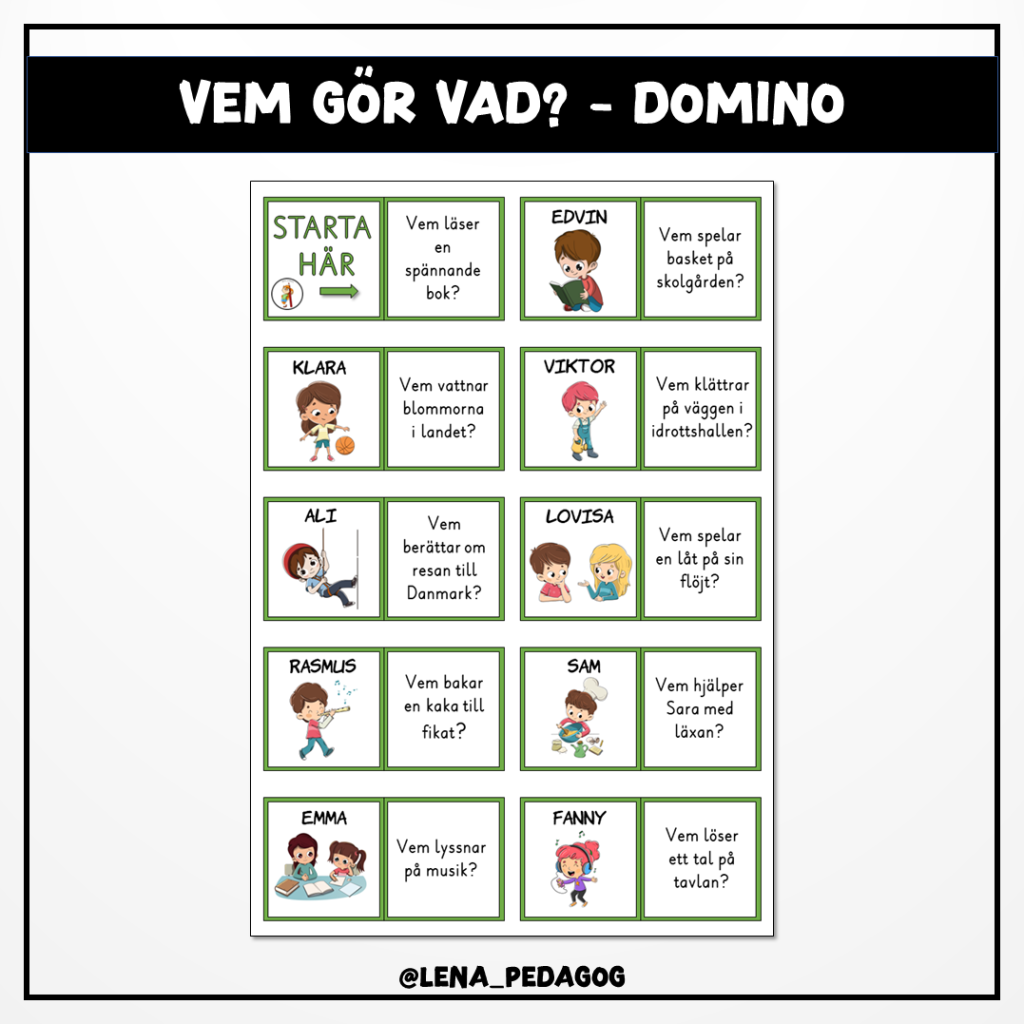 Vem gör vad? – domino