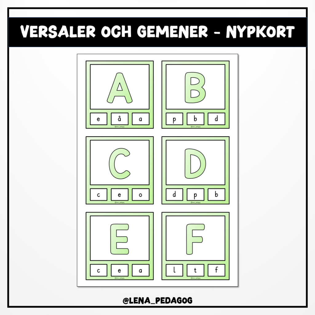 Versaler och gemener – nypkort