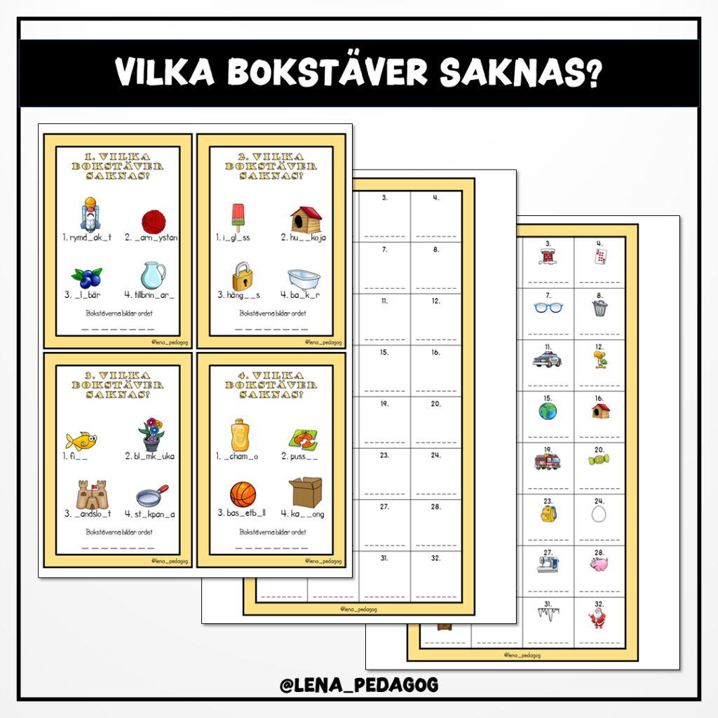 Vilka bokstäver saknas?