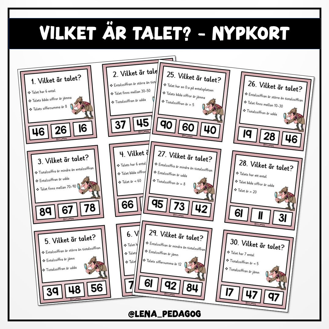 Vilket är talet? - nypkort