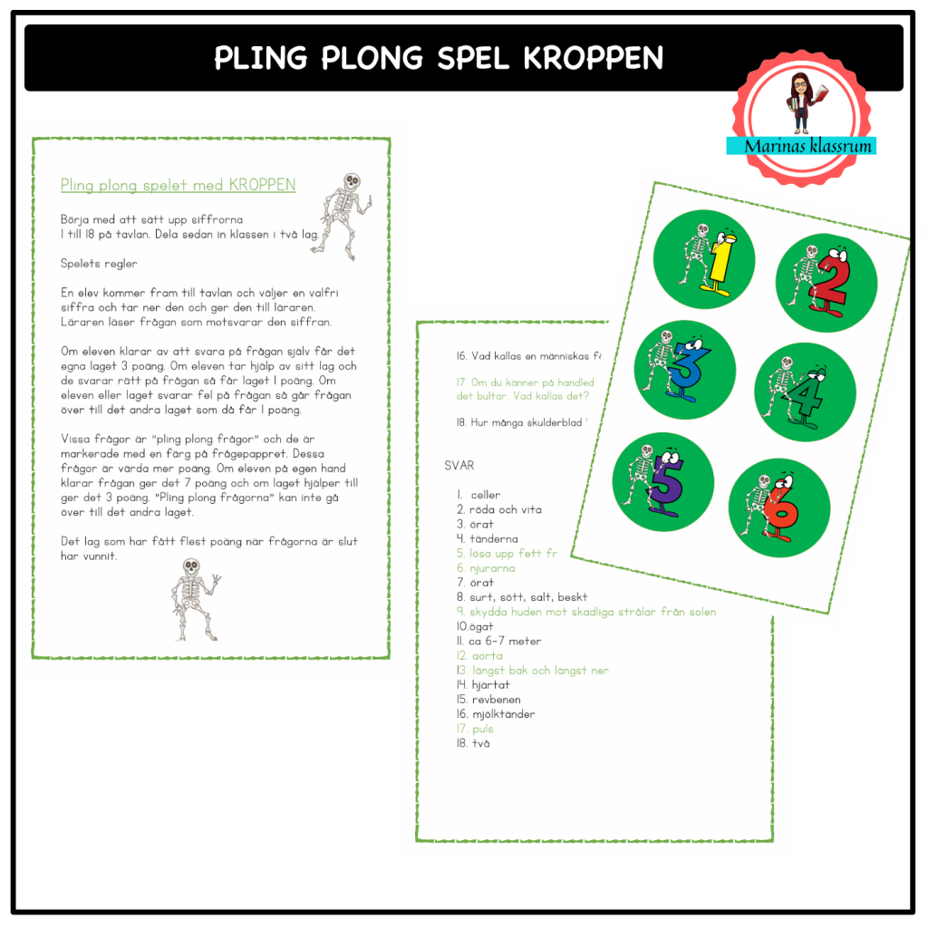 Pling plong spel om kroppen