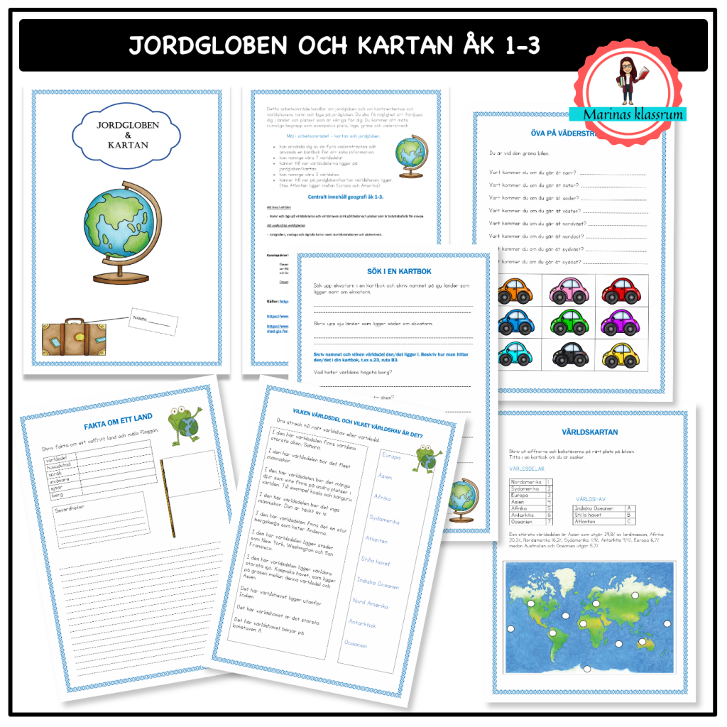 Jordgloben och kartan åk 1-3