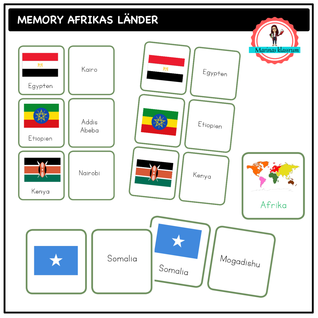 Memory Afrikas länder