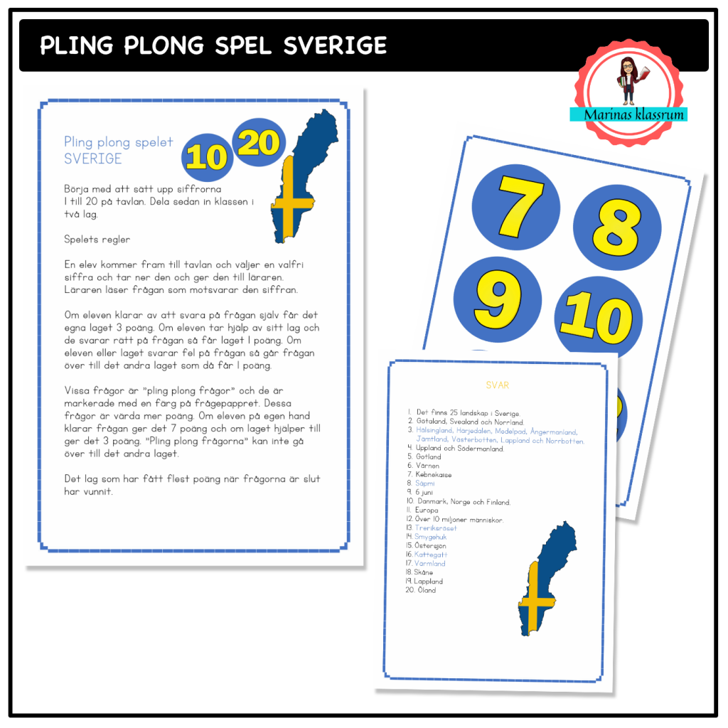 Pling plong spel om Sverige
