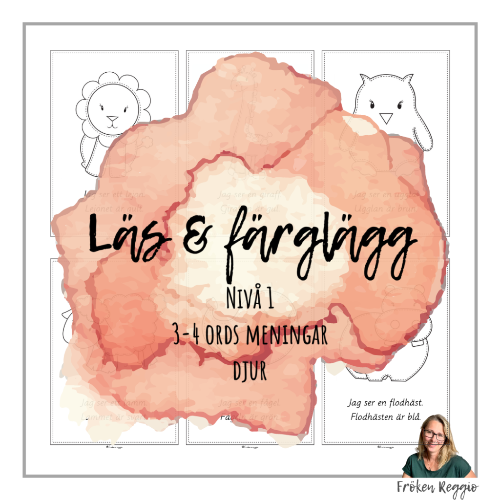 Läs och färglägg med enkla texter – Nivå 1 – Djur