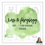 Läs och färglägg med enkla texter – Nivå 1 – Skogsdjur - bild 1