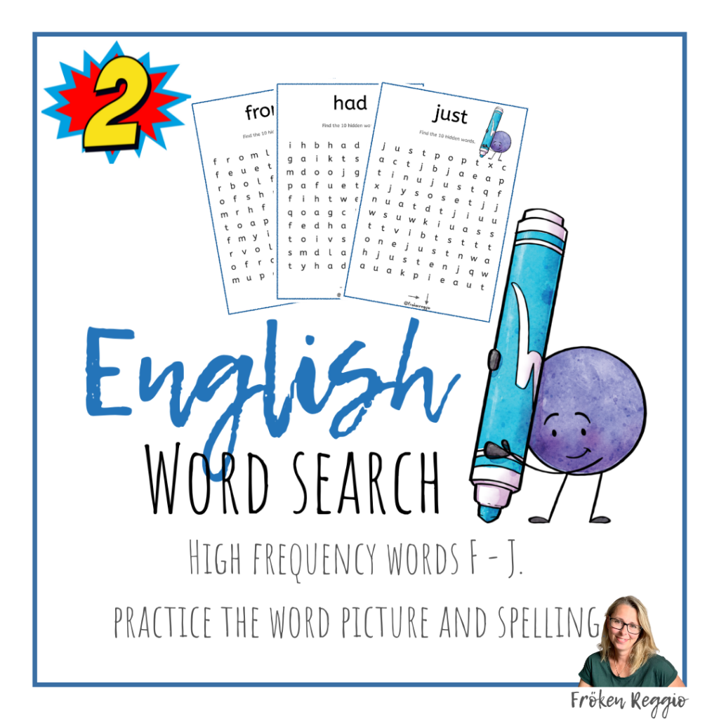 English Word Search F – J
