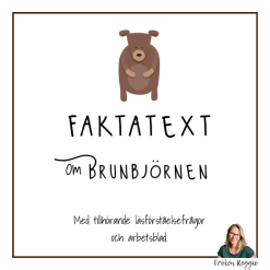 Faktatext om brunbjörnen med läsförståelsefrågor