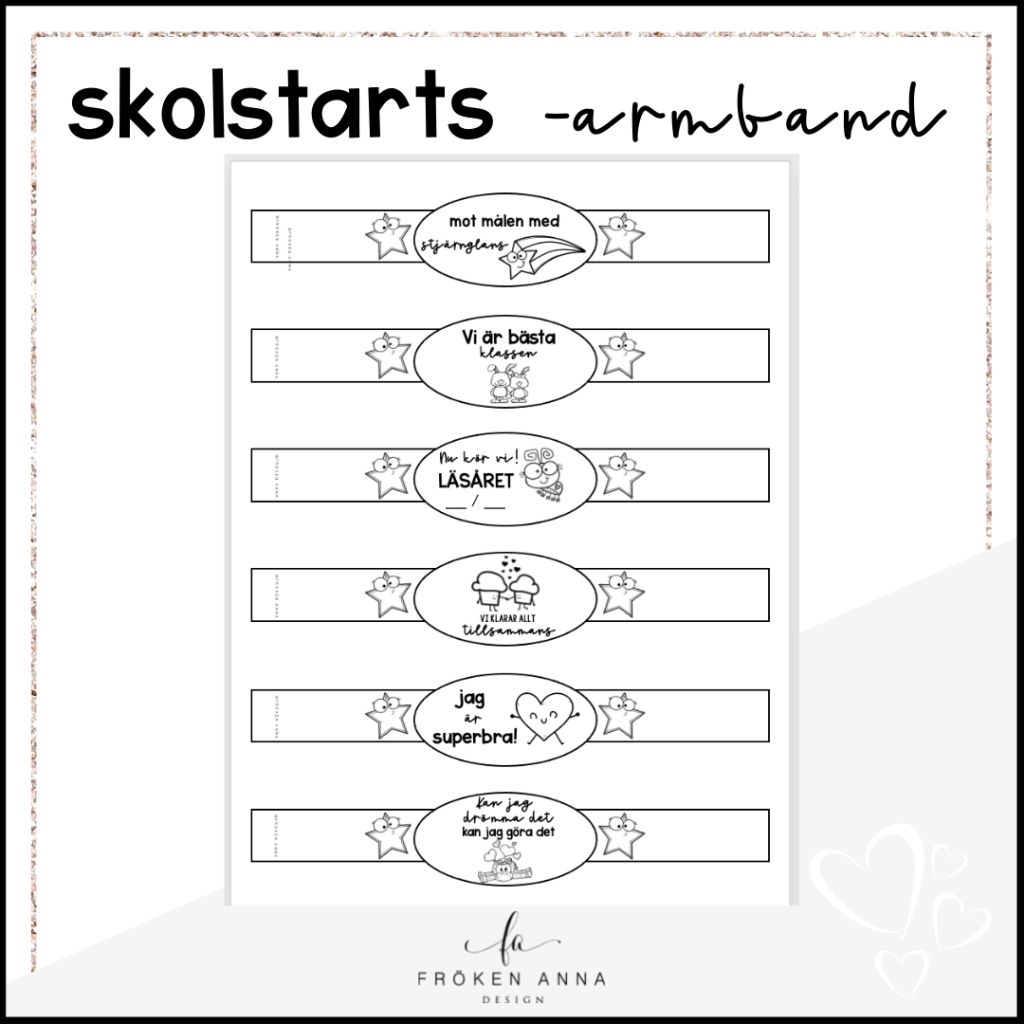 Skolstartsarmband (augusti)