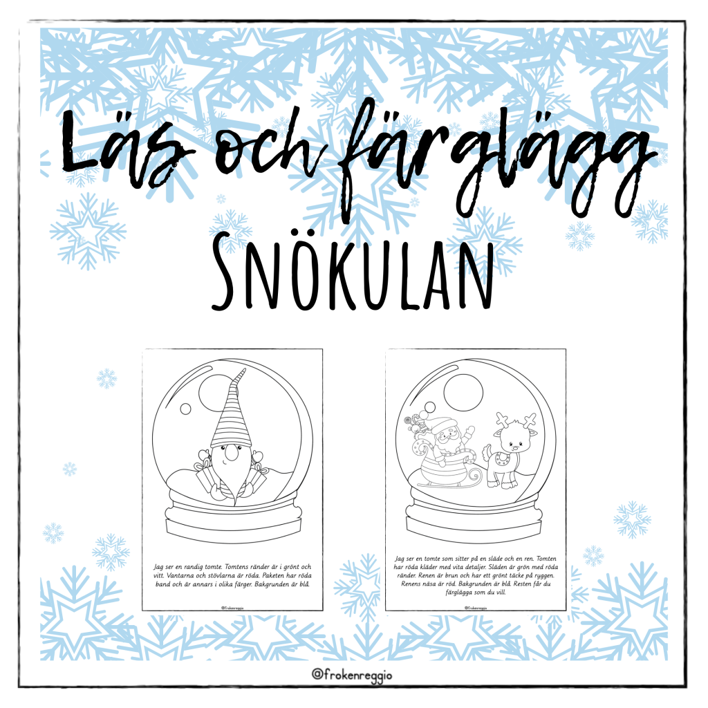 Läs och färglägg snökulan