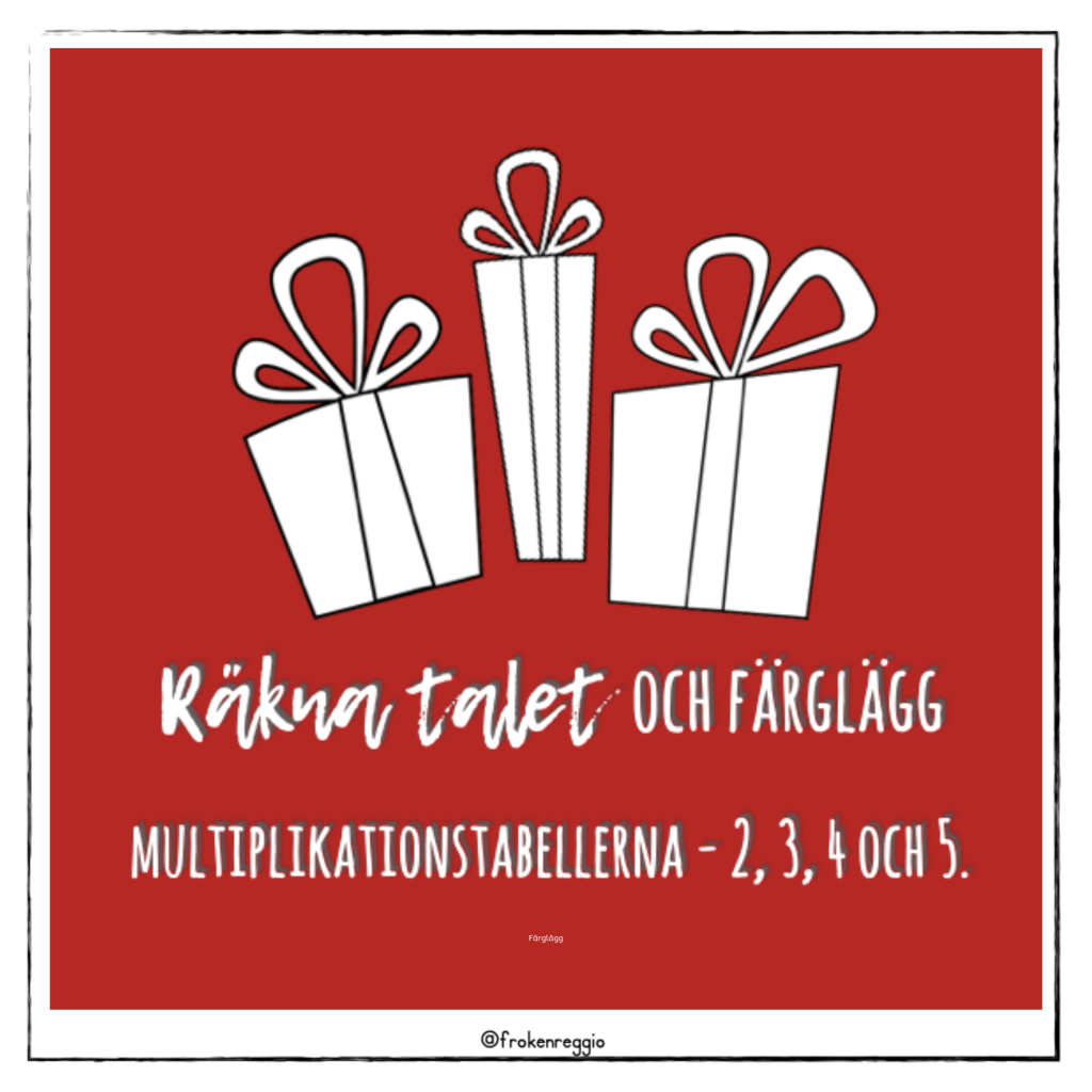 Räkna talet och färglägg – jul