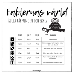 Fablernas värld - Rulla tärningen och skriv