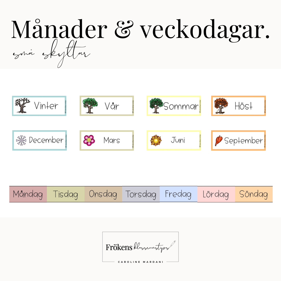 Månader och veckodagar