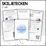 Skiljetecken; punkt, frågetecken, utropstecken, kommatecken, kolon, talstreck - bild 1