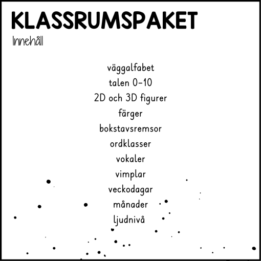 SIMPLE paket: väggalfabet och skyltar med riktiga bilder