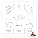 Läs och färglägg med enkla texter – Nivå 1 – Djur - bild 2