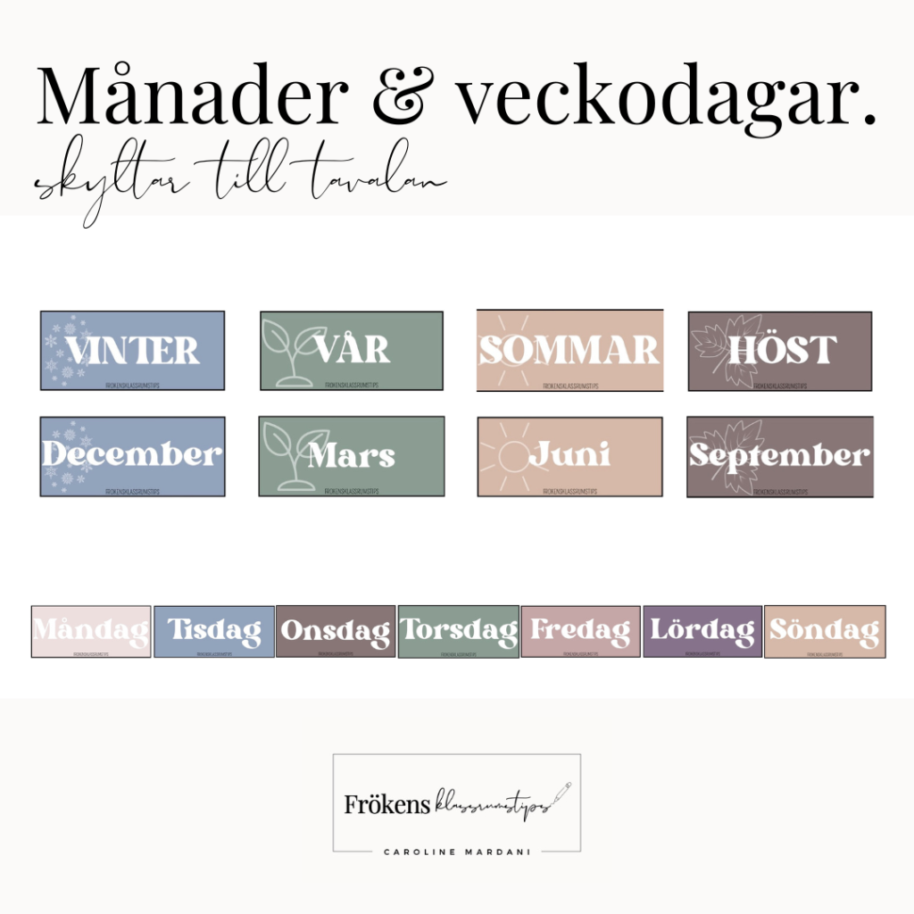 Månader och veckodagar