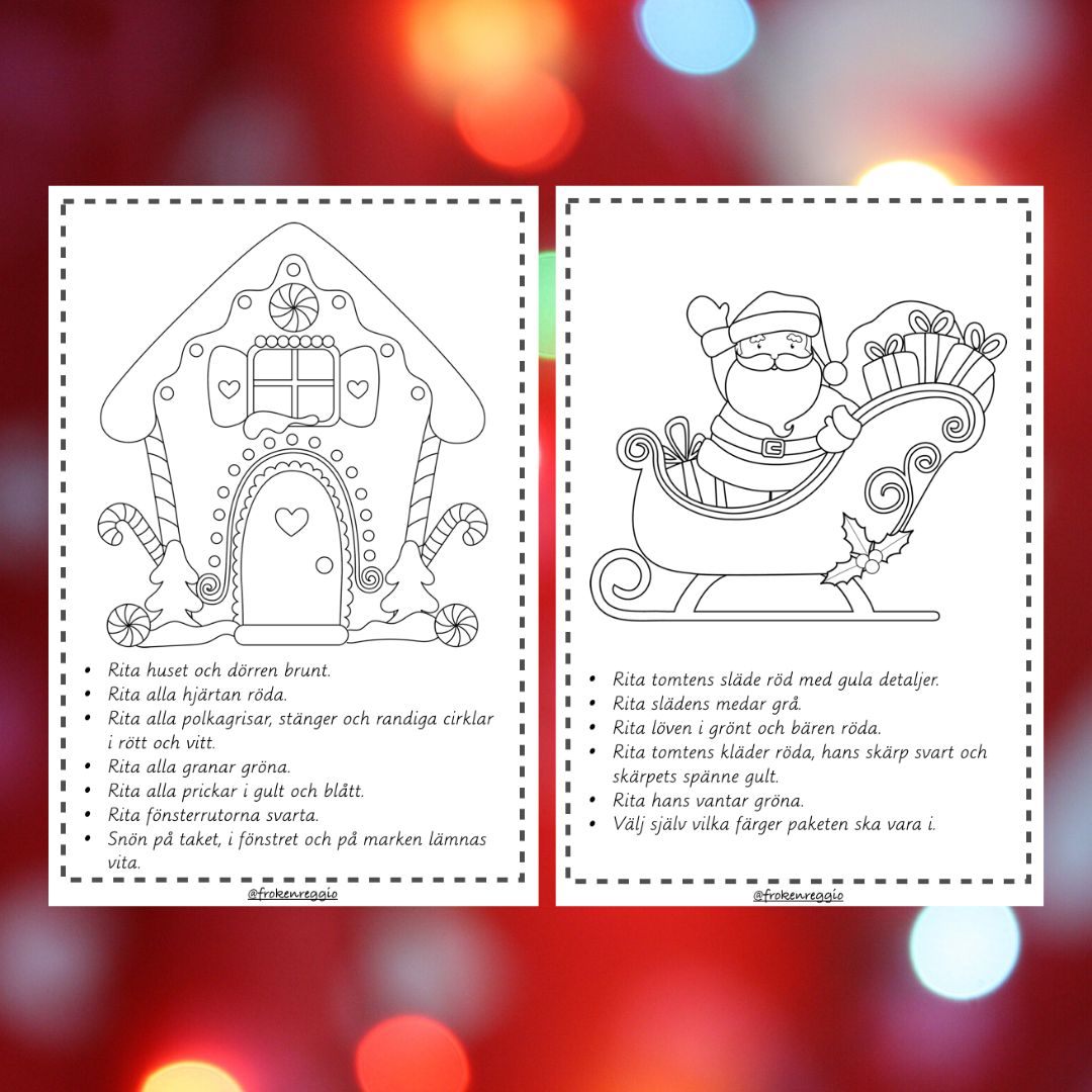 Läs och färglägg - jul