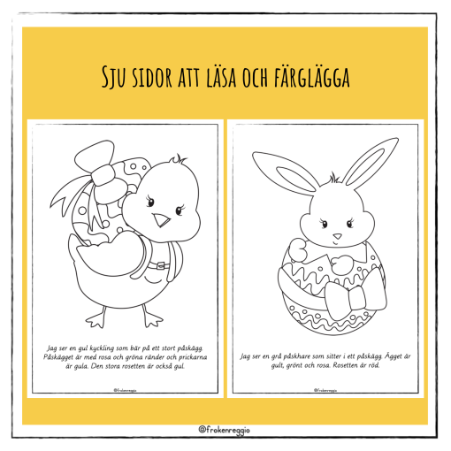 Läs och färglägg - Påsk