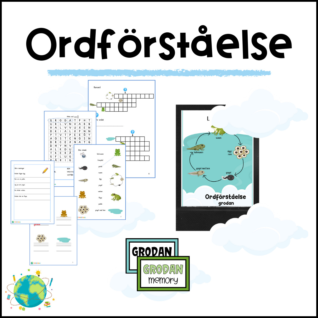Ordförståelse - Grodan och Memory