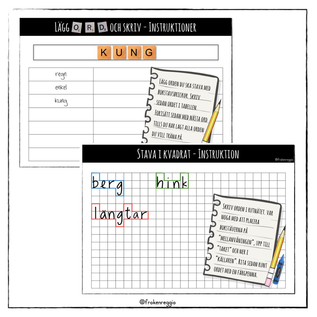 Träna på att stava NG-ljudet