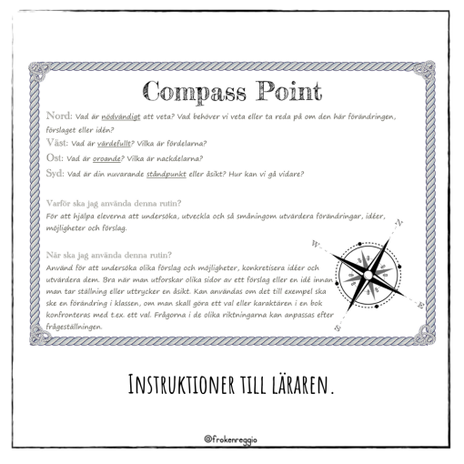 Compass Point - Visible thinking rutin