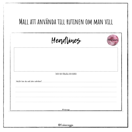 Headlines - Visible Thinking rutin