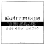 Träna på att stava NG-ljudet - bild 1