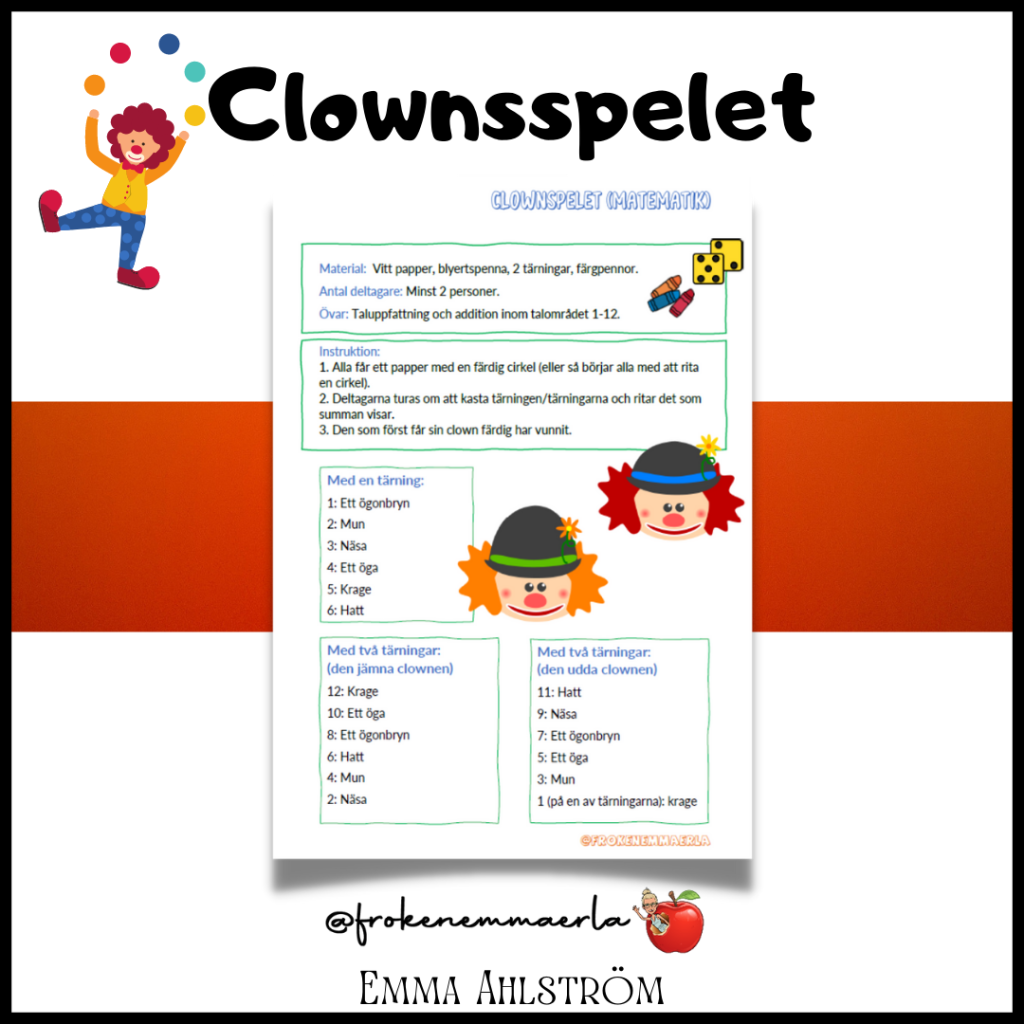 CLOWNSPELET (MATEMATIK)