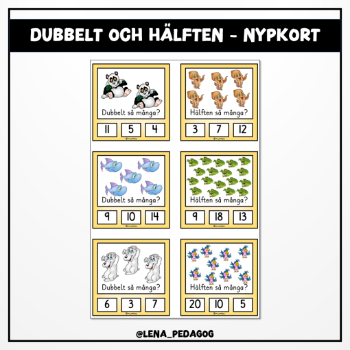 Dubbelt och hälften - nypkort