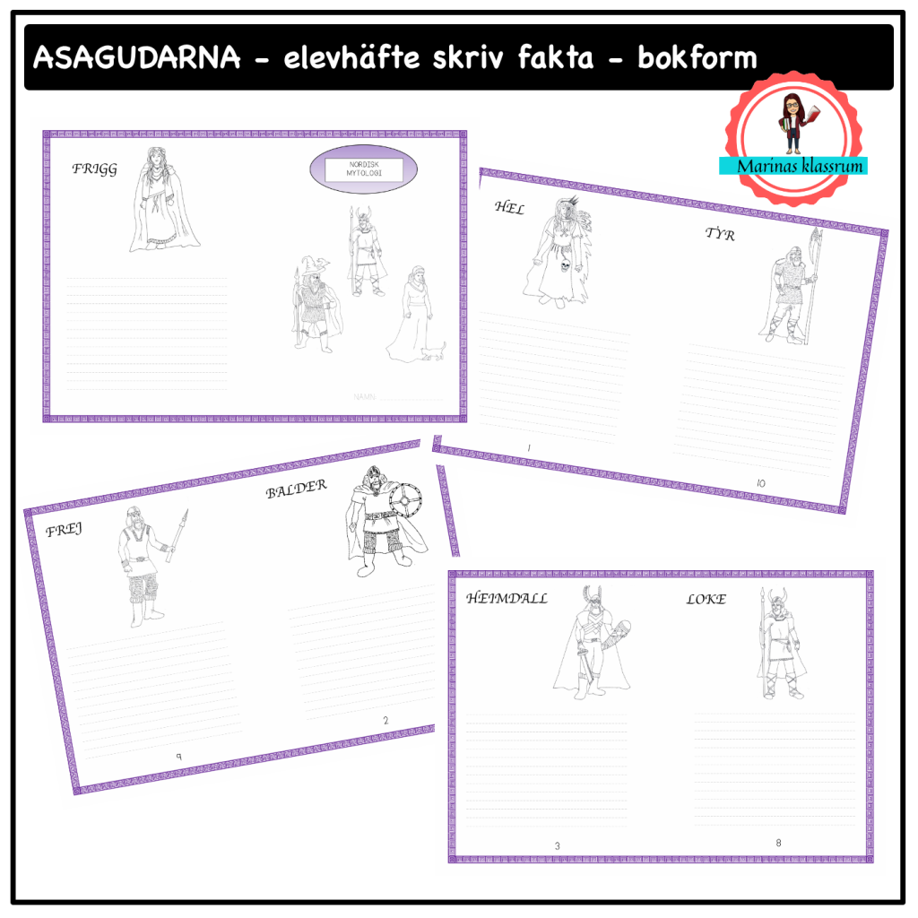 Elevhäfte asagudarna – bokformat