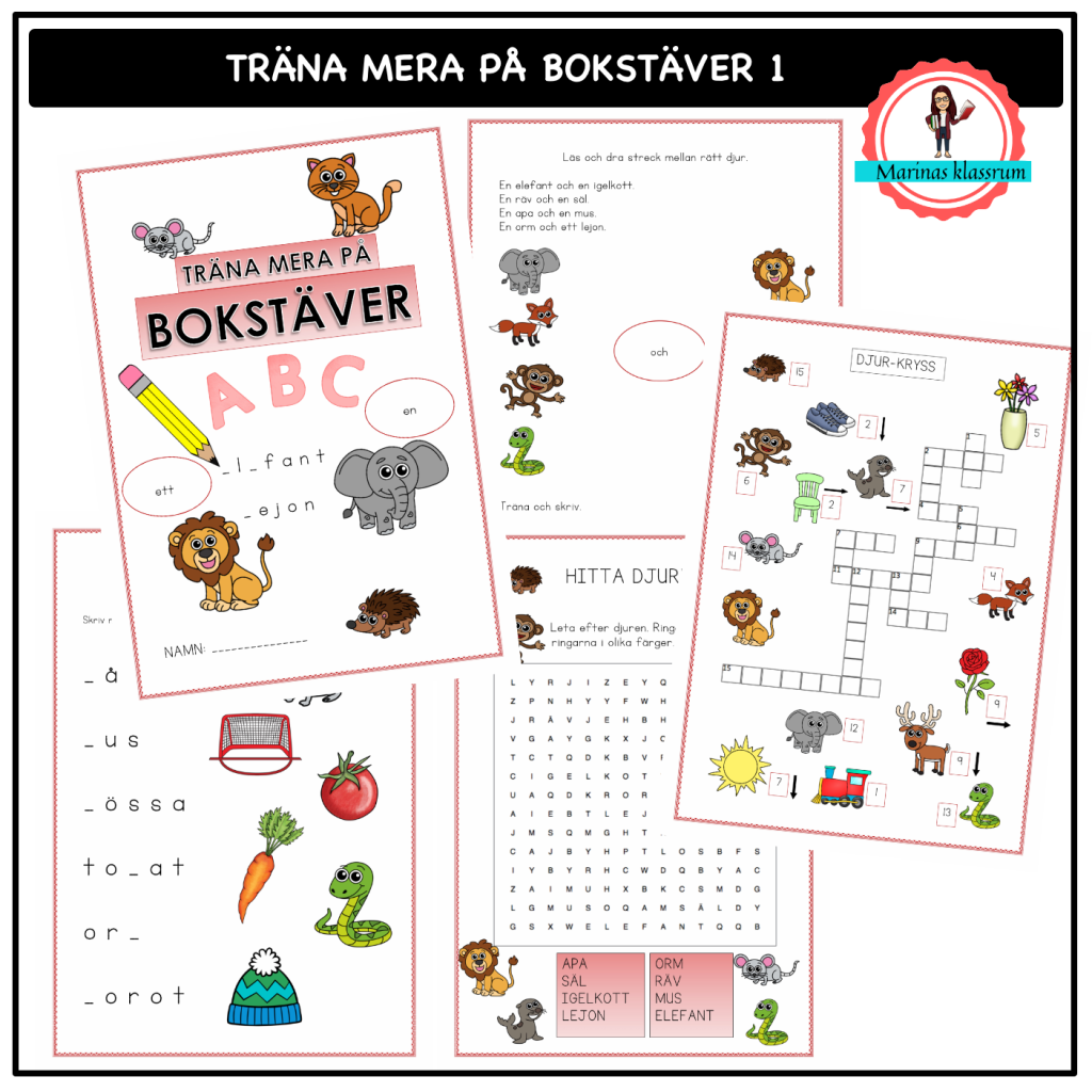 Extra uppgifter vid bokstavsinlärning del 1