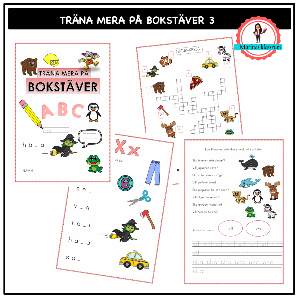 Extra uppgifter vid bokstavsinlärning del 3