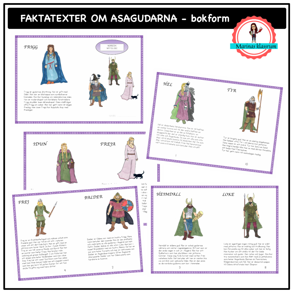 Asagudarna faktatexter i bokformat