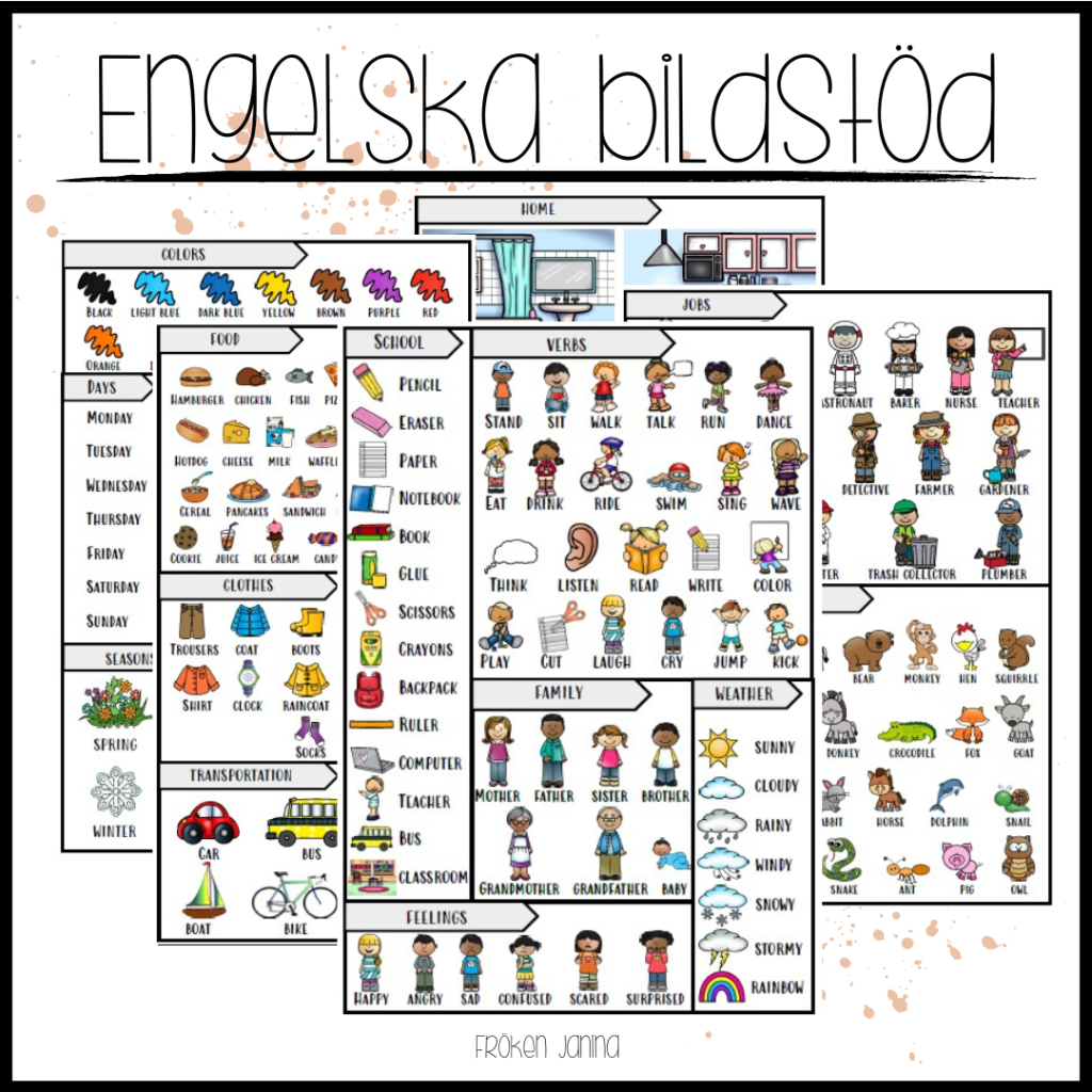 Engelska (bildstöd elevnära ord)