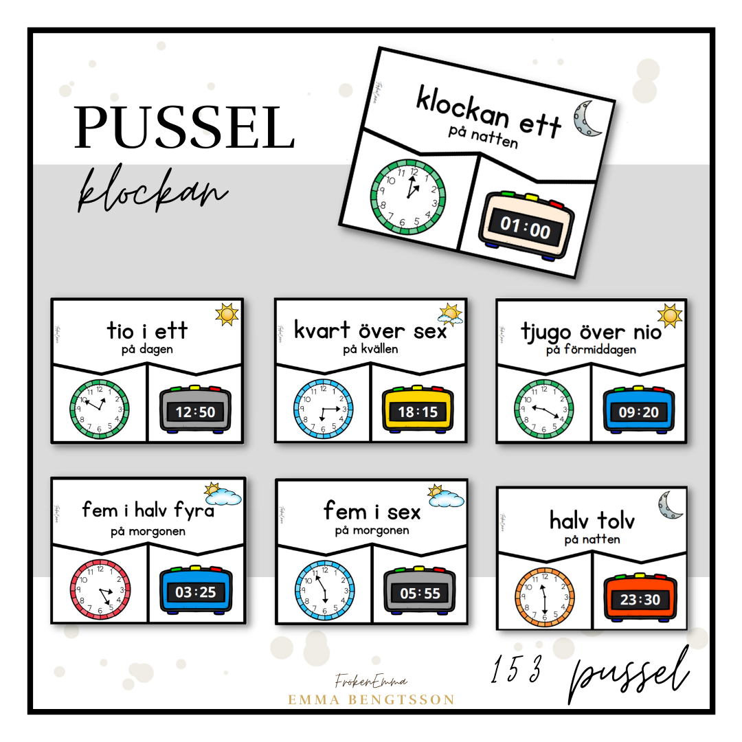 Pussel - klockan
