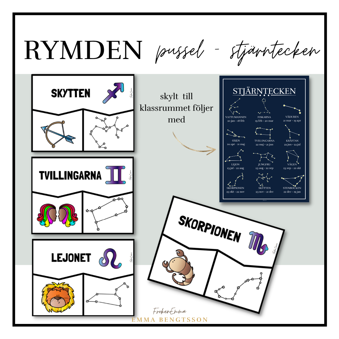 Rymden pussel stjärntecken