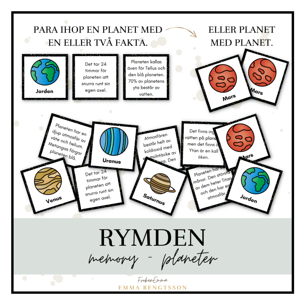 Rymden memory – planeter