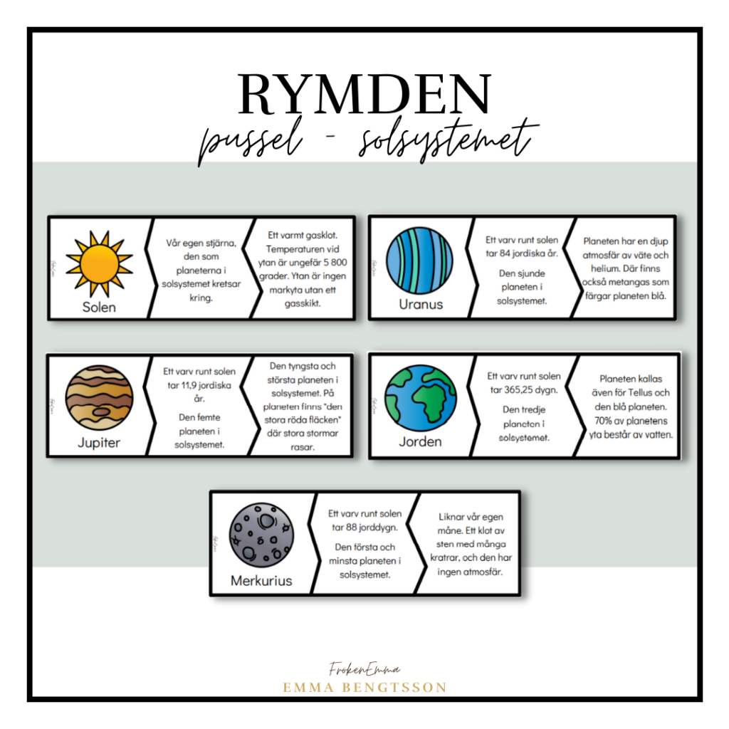 Rymden pussel – solsystemet