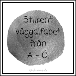 STILRENT VÄGGALFABET A till Ö