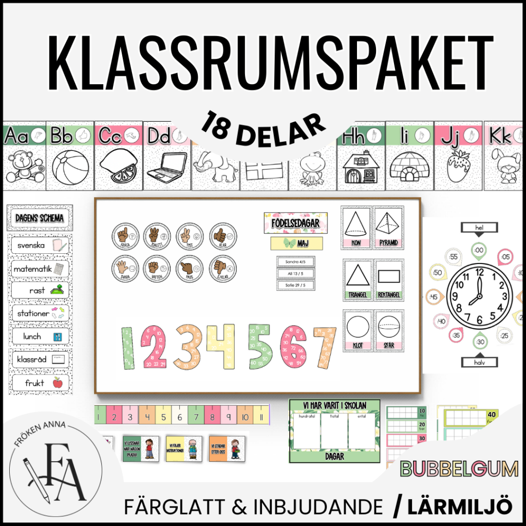 GIGANTISKT klassrumspaket: Bubbelgum