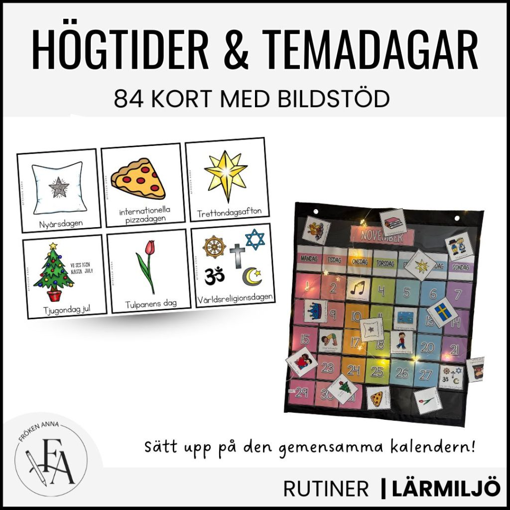 Högtider och temadagar – Bildstöd till kalender