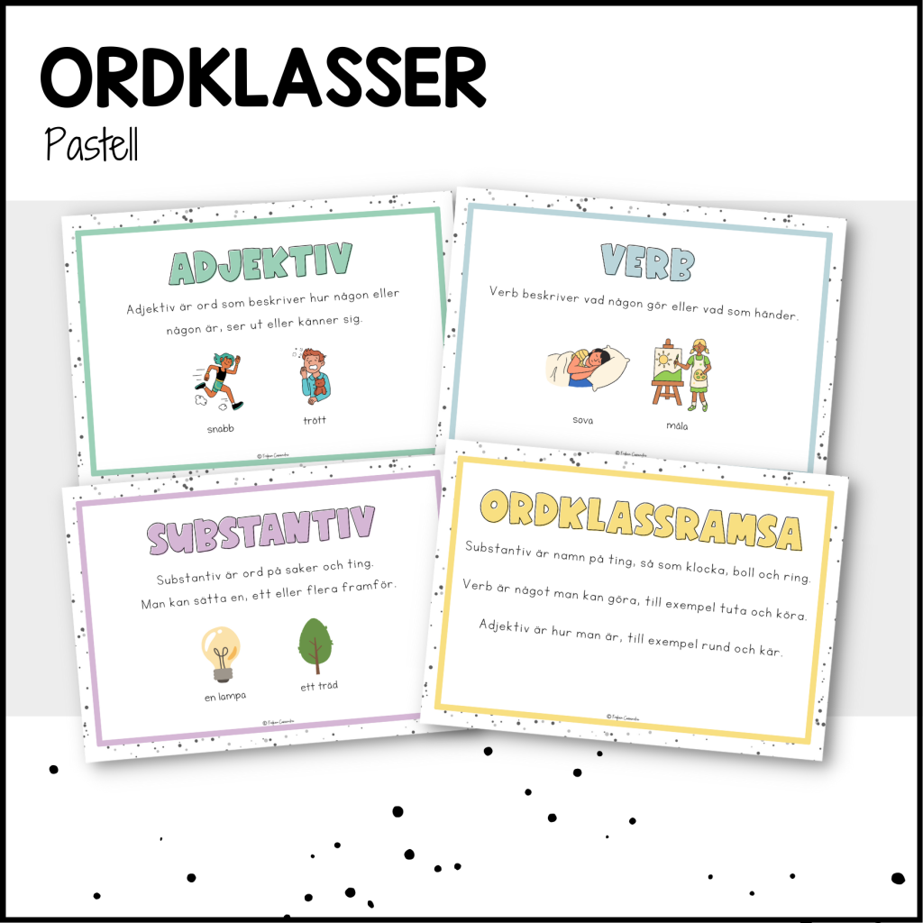 PASTELL: ordklasser och ramsa