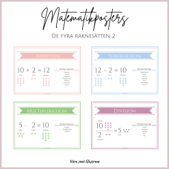 Matematikposters - De fyra räknesätten 2