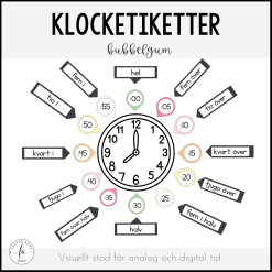 Klocketiketter (tema bubbelgum)