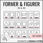 Bubbelgum: Posters – Geometriska former och figurer 2D & 3D (rosa) - bild 1