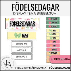Födelsedagsdisplay (bubbelgum)