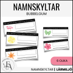 Namnskyltar bubbelgum - bild 1