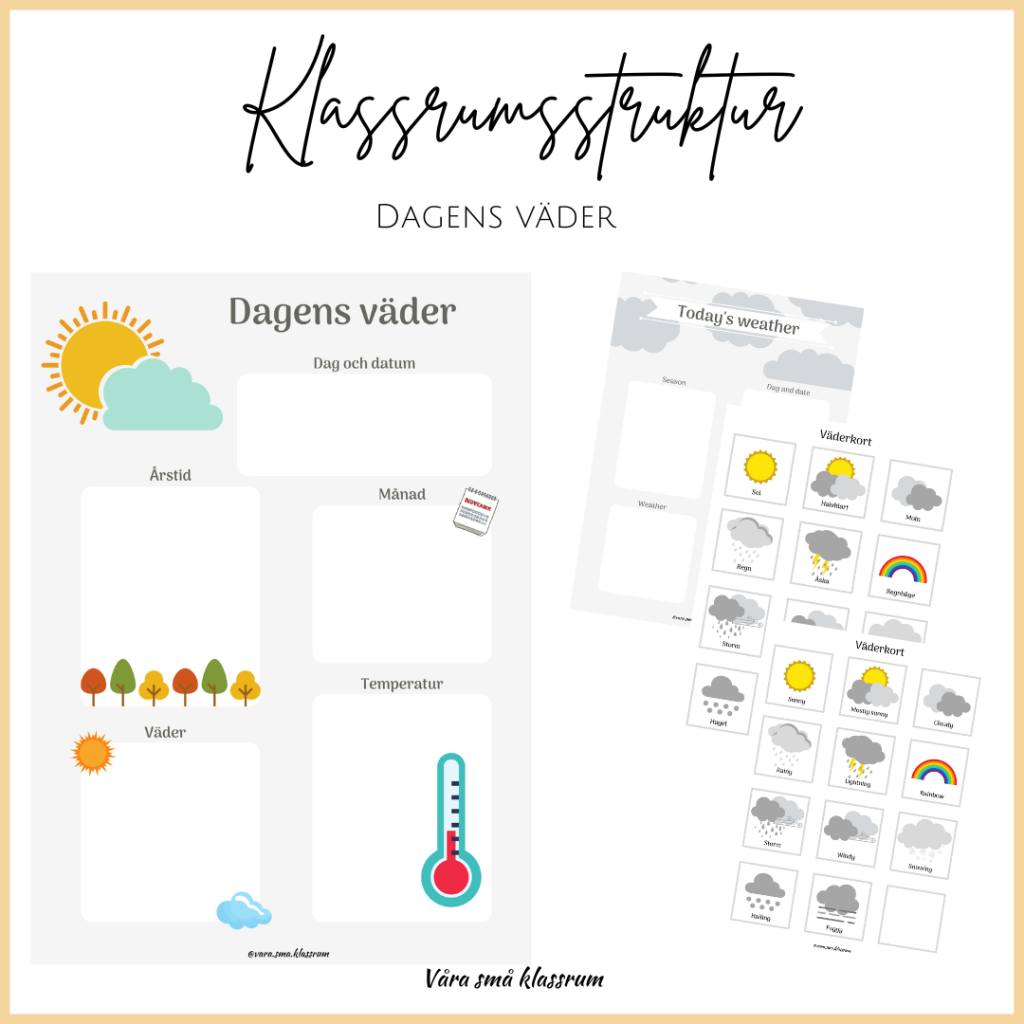 Klassrumsstruktur – Dagens väder